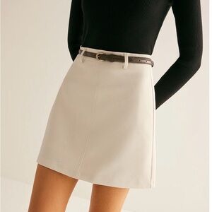 Commense Essential Mini Skirt Slim Belt loop